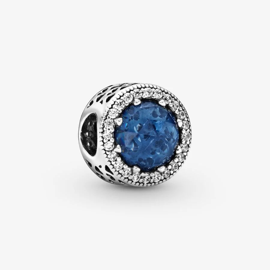 Pandora Charm: Mitternachtsblauer Strahlenkranz der Herzen - Crystals