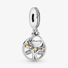 Pandora Charm-Anhänger: Familien Stammbaum - Sterling-Silber & Gold