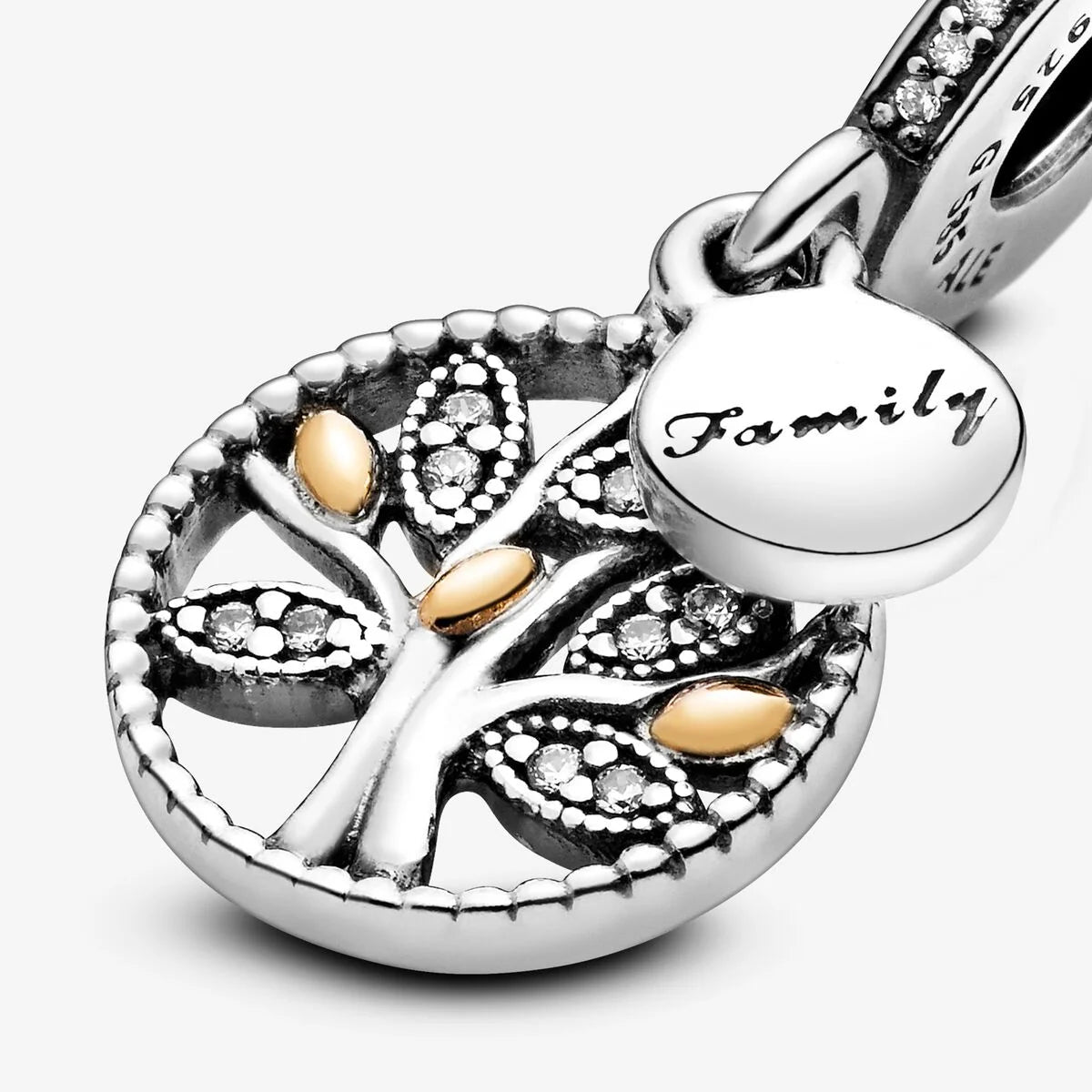 Pandora Charm-Anhänger: Familien Stammbaum - Sterling-Silber & Gold