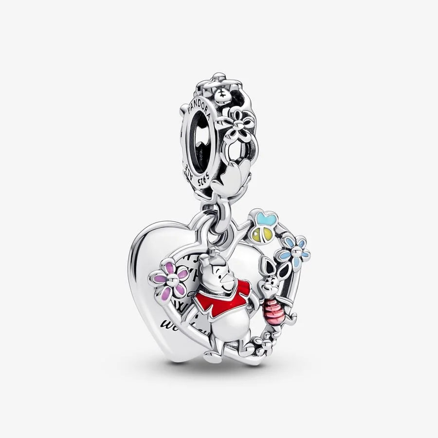 Pandora Disney Charm-Anhänger: Winnie Puuh & Ferkel - Doppelt, Emaille