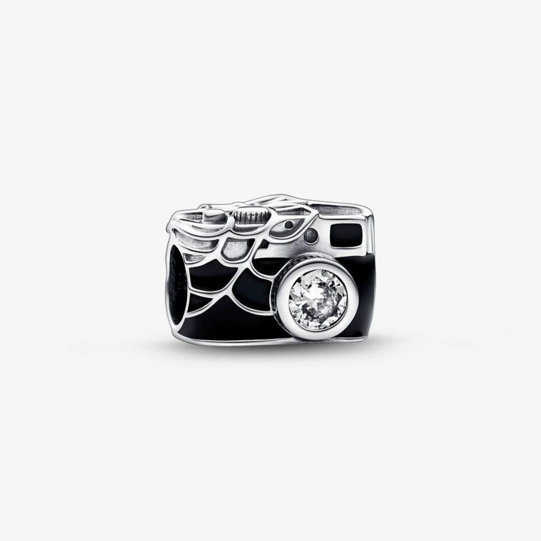 Pandora Marvel Charm: Spider-Man Kamera Selfie - Sterling-Silber, Emaille