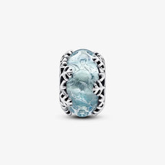 Pandora Charm: Winterblaue Schneeflocke - Murano-Glas, Sterling-Silber