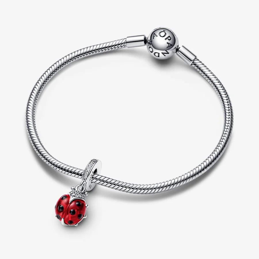 Pandora Charm-Anhänger: Roter Marienkäfer, Emaille