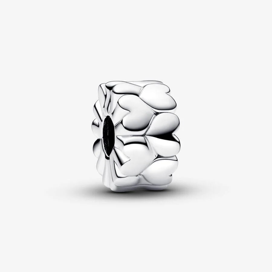 Pandora Clip-Charm: Herzmuster, Sterling-Silber
