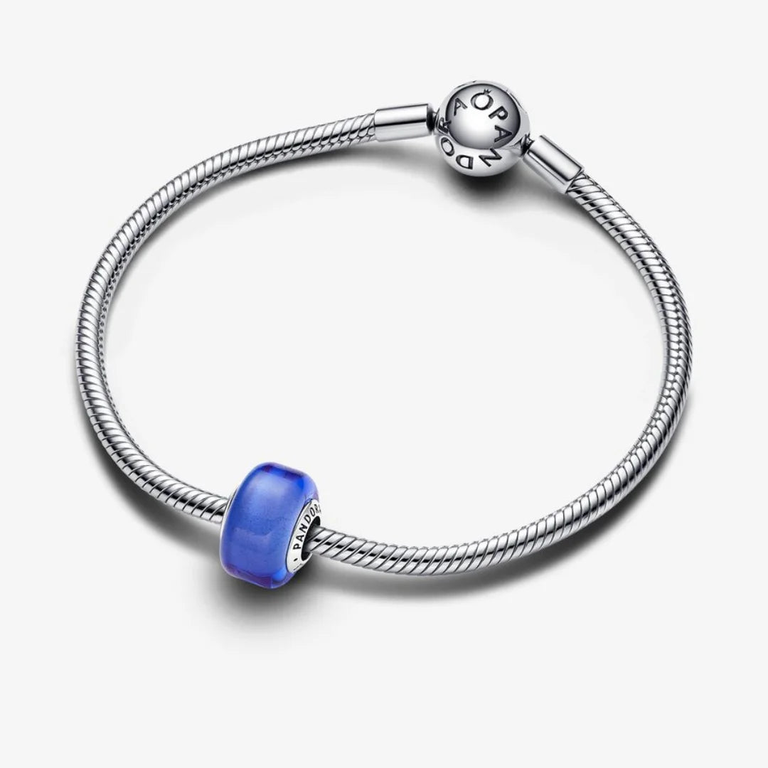 Pandora Mini-Charm: Blaues Murano-Glas, Sterling-Silber