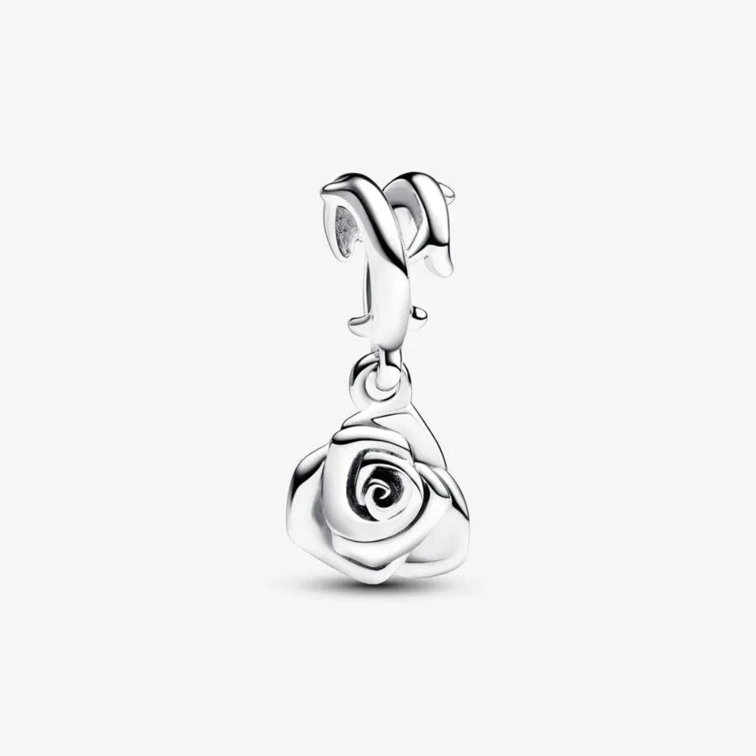 Pandora Charm-Anhänger: Blühende Rosen - Sterling-Silber