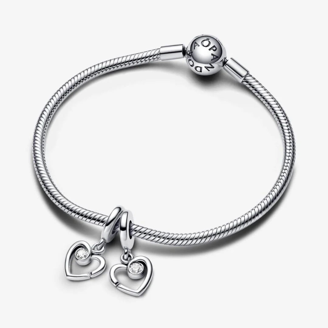 Pandora Charm-Anhänger: Für immer & Ewig Teilbarer - Sterling-Silber