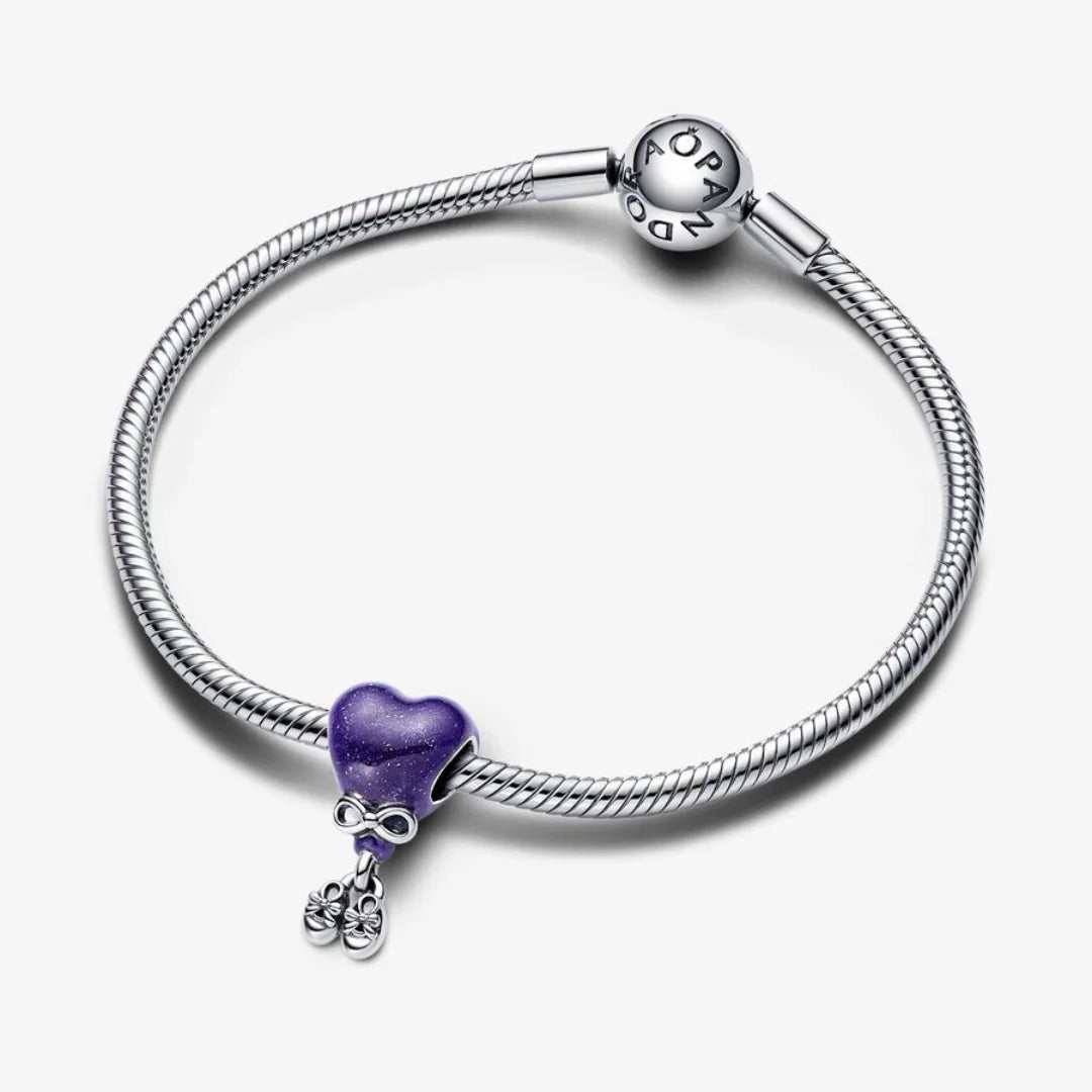 Pandora Mädchen Charm: Thermochromes Gender Reveal - Purpur, Sterling-Silber