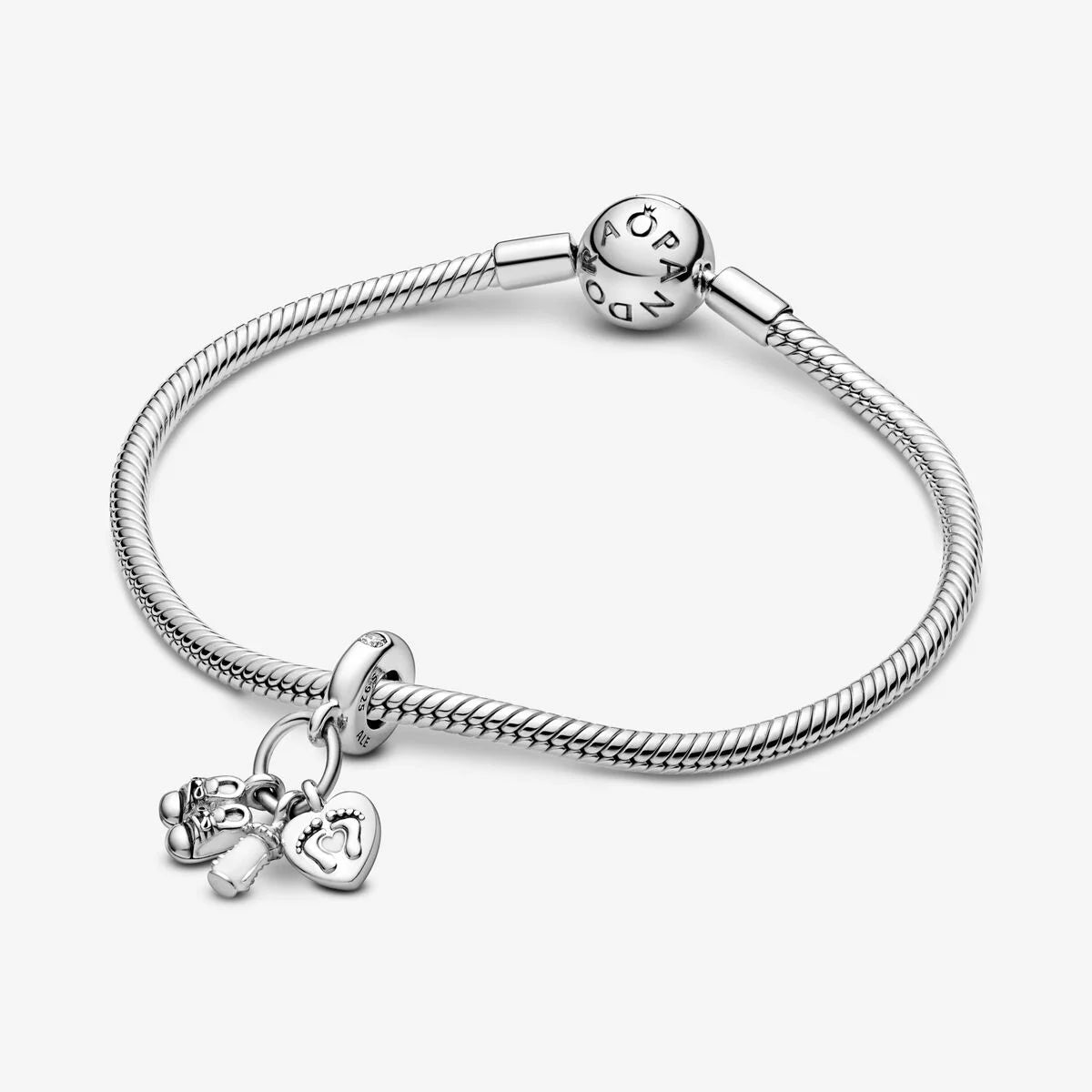 Pandora Charm-Anhänger: Babyartikel, Weiss Emaille & Cubic Zirkonia