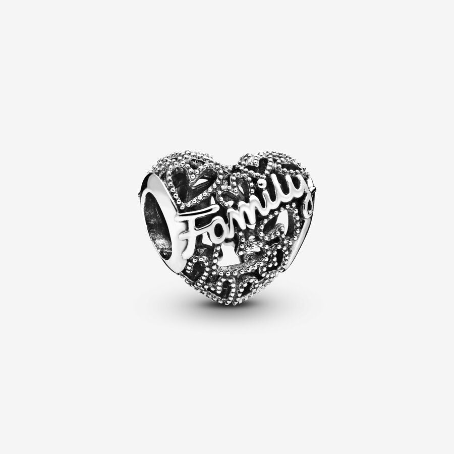 Pandora Heart Charm aus Sterling-Silber - Familienliebe, 11.5 mm Breite