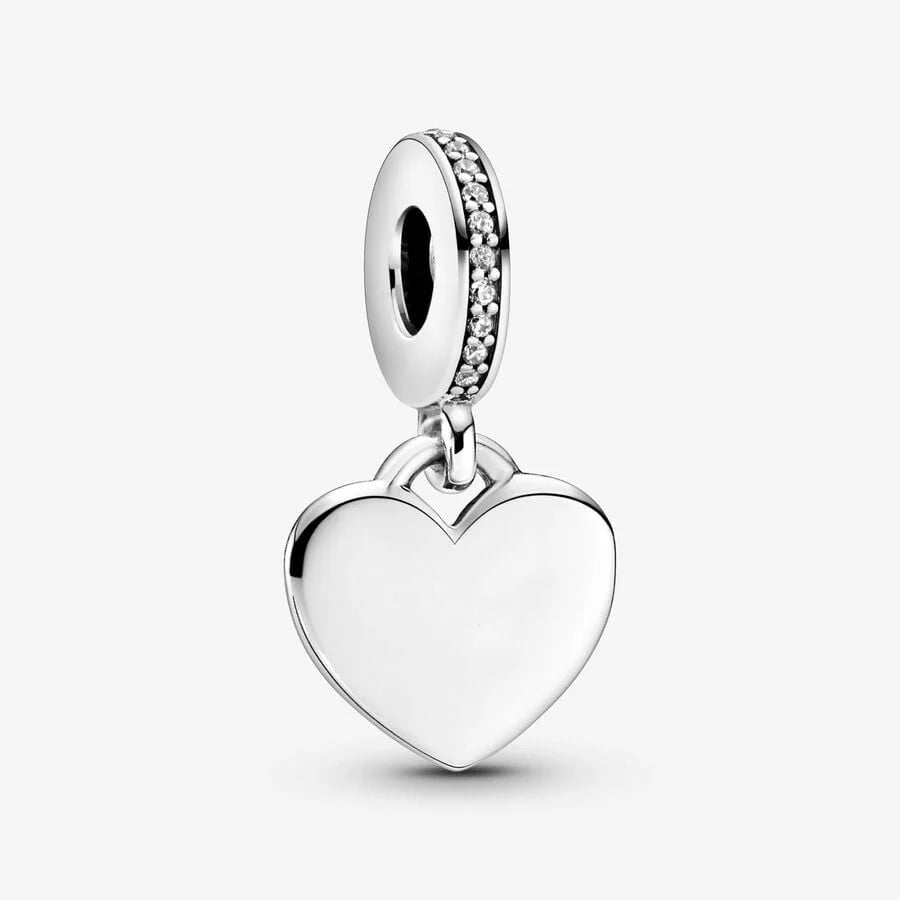 Pandora Herz Charm-Anhänger: Gravierbares, Sterling-Silber