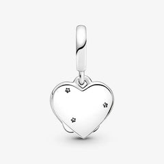 Pandora Herz Charm-Anhänger mit Katzen aus Sterlingsilber - 799546C01