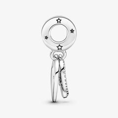 Pandora Herz Charm-Anhänger mit Katzen aus Sterlingsilber - 799546C01