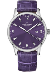 Claude Bernard Classic Herren Automatik Lila 42 mm