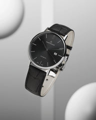 Claude Bernard Slim Line Unisex Automatik Schwarz 40 mm - 80102 3 NIN
