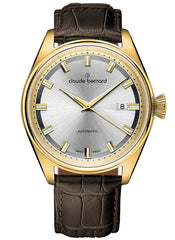 Claude Bernard Proud Heritage Herren Automatik Silber Gold 42 mm