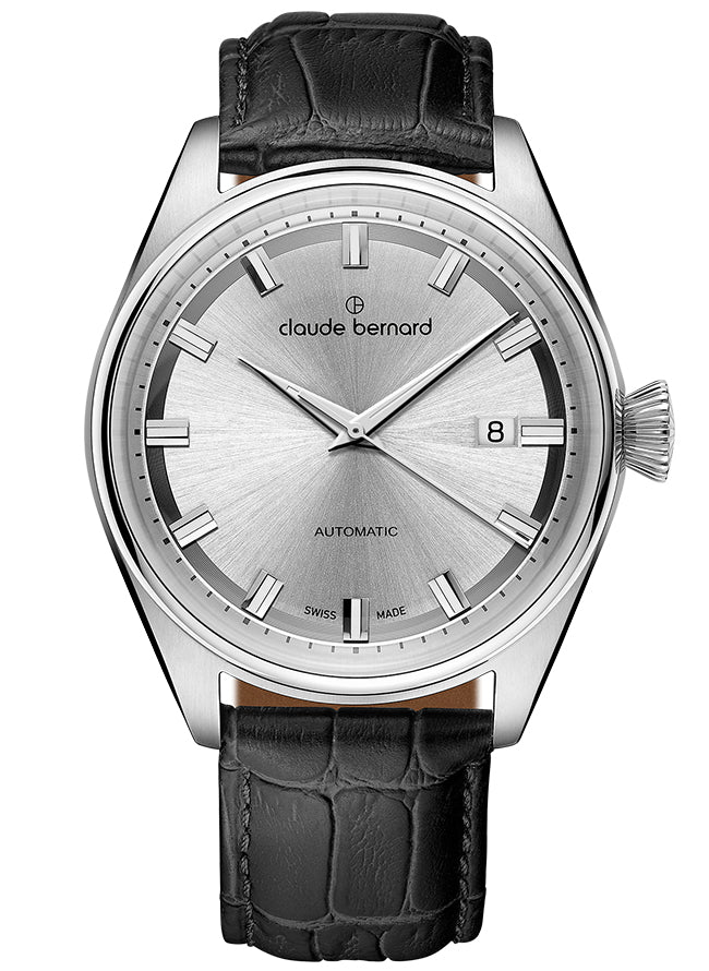 Claude Bernard Proud Heritage Herren Automatik Silber 42 mm