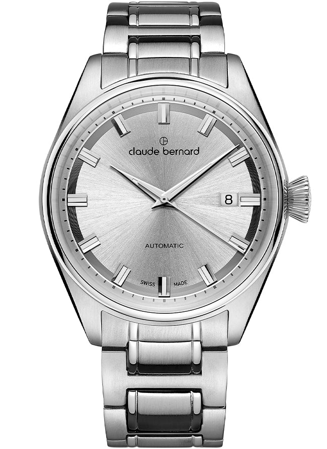Claude Bernard Proud Heritage Herren Automatik Silber 42 mm
