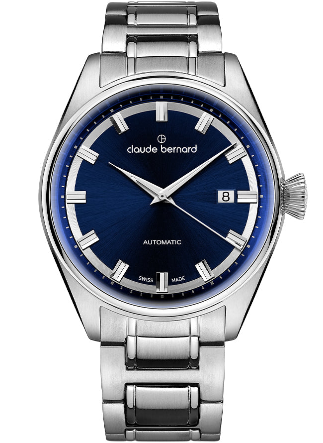 Claude Bernard Proud Heritage Herren Automatik Blau 42 mm