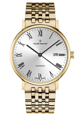 Claude Bernard Slim Line Unisex Automatik Silber Gold 40 mm