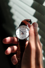 Claude Bernard Slim Line Unisex Mondphase Weiss 42 mm - 80501 3 BRBU