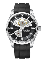 Claude Bernard Aquarider Herren Open Heart Schwarz 42 mm