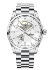 Claude Bernard Aquarider Herren Open Heart Silber 42 mm