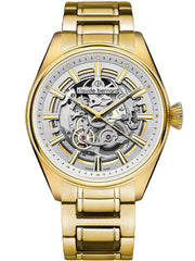 Claude Bernard Proud Heritage Herren Skeleton Silber Gold 42 mm