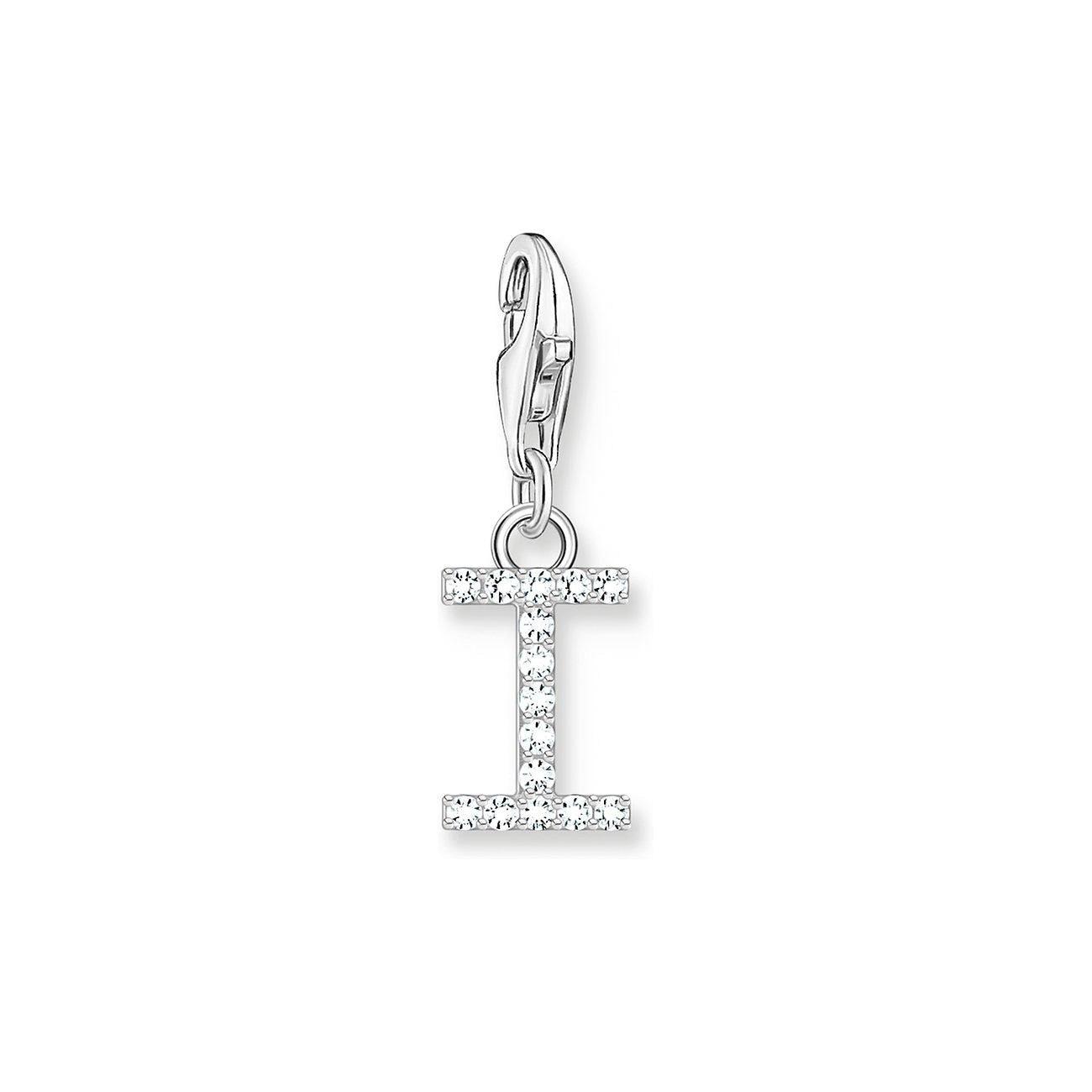 Thomas Sabo Charm-Anhänger Buchstabe I mit Weissen Steinen Silber - 1948-051-14