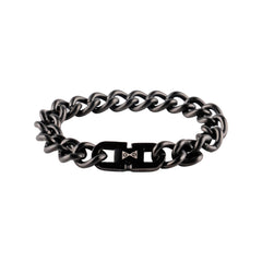 AZE Jewellery Kinderarmband Gourmette Edelstahl Schwarz