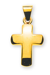 Anhänger Balken Kreuz Gelbgold 750, 12x9mm