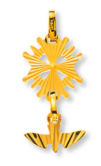 Anhänger Hugenottenkreuz diamantiert Gelbgold 750