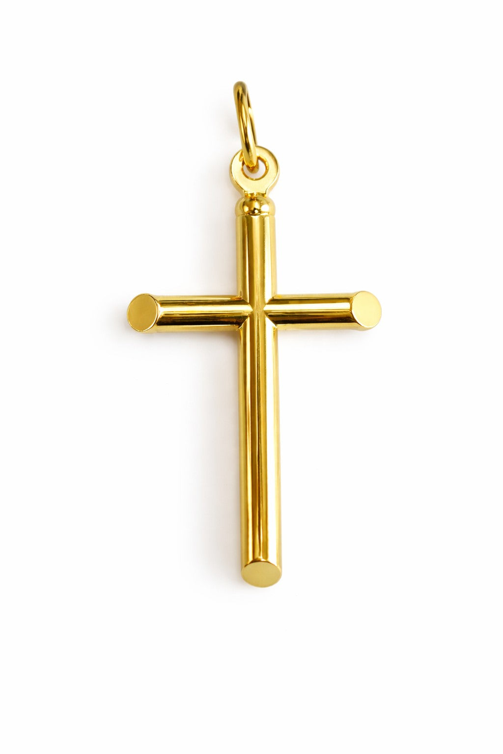 Anhänger Kreuz Runddraht Gelbgold 750