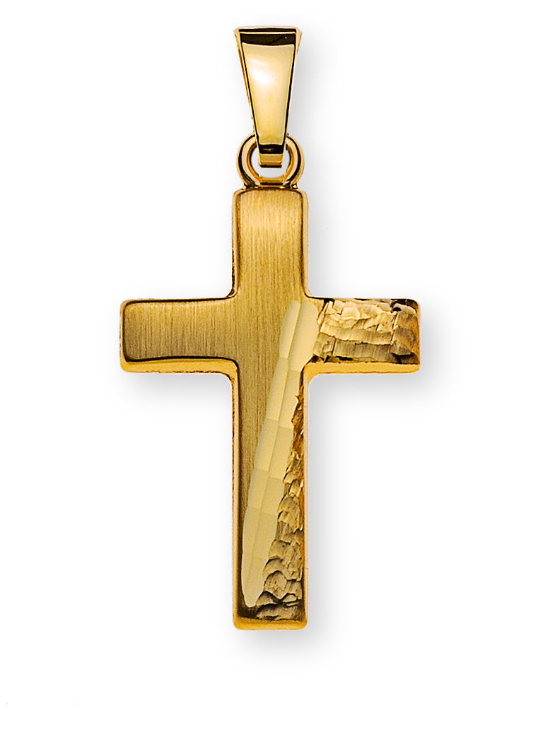 Anhänger Balkenkreuz Gelbgold 750