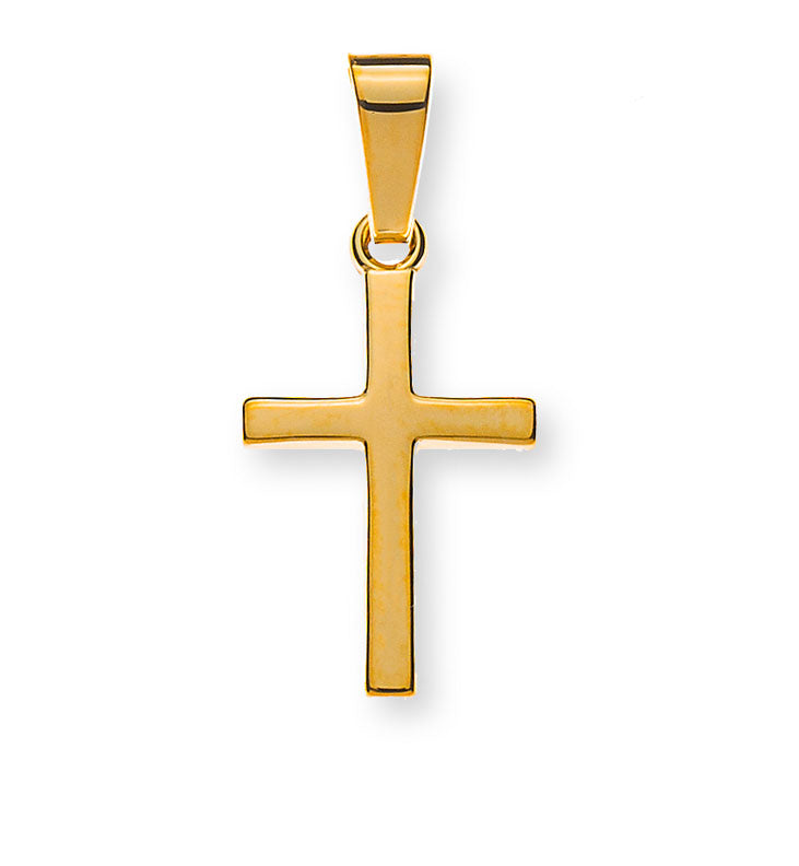 Anhänger Balkenkreuz massiv Gelbgold 750 poliert