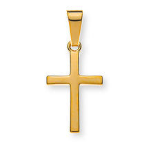 Anhänger Balkenkreuz massiv Gelbgold 750 poliert
