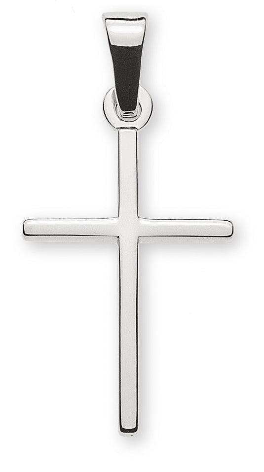 Anhänger Balkenkreuz Weissgold 750