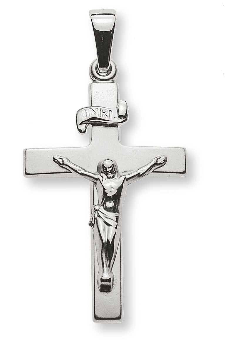 Anhänger Kreuz Weissgold 750 mit Christus