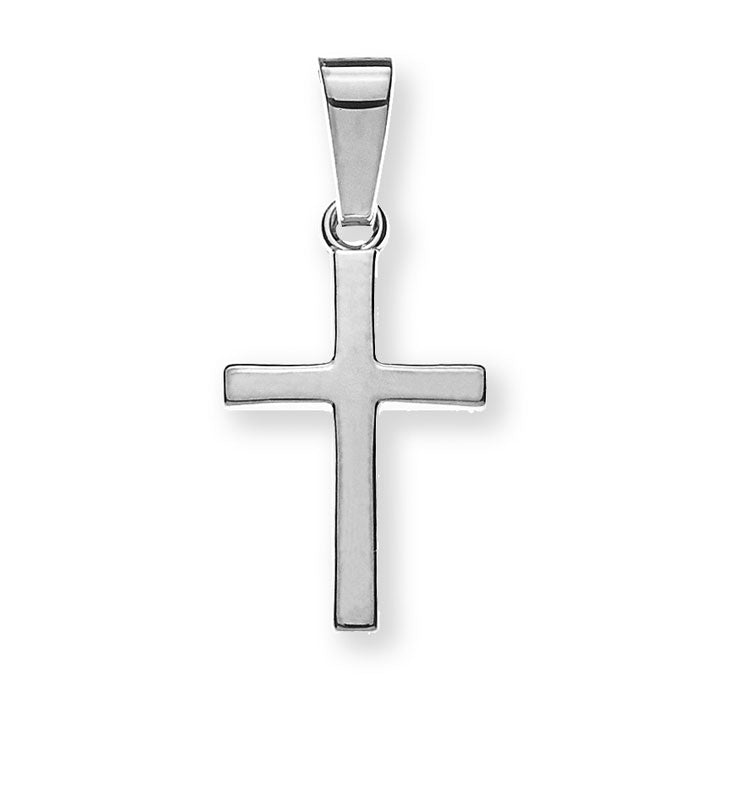 Anhänger Balkenkreuz massiv Weissgold 750 poliert