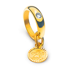 Taufring Anhänger Gelbgold 750 mit Brillant