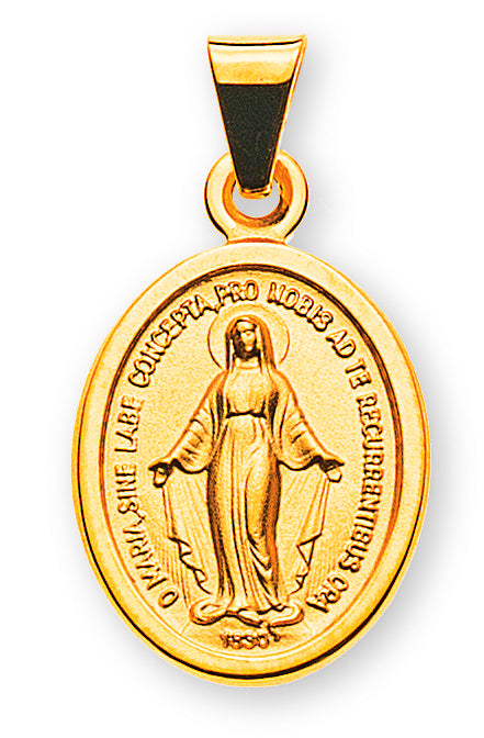 Anhänger Medaille Milagrosa Immaculata Gelbgold 750 12mm