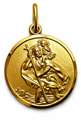 Anhänger Medaille Christophorus Gelbgold 750 20mm