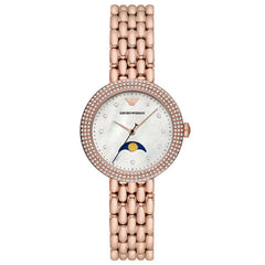 Emporio Armani Damenuhr - Roségold / Weiss - AR11462