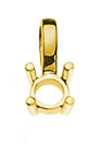 Anhänger Solitär Rohling 4-Griff Gelbgold 750 für 0.15 ct.