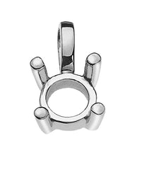 Solitär Anhänger Rohling 4-Griff-Fassung Weissgold 750 für 0.33ct.