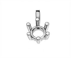 Anhänger Rohling Solitär 6-Griff Fassung Weissgold 750 für 0.15 ct.