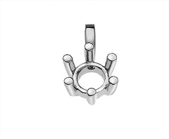 Anhänger Rohling Solitär 6-Griff Fassung Weissgold 750 für 0.20 ct.