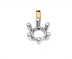 Anhänger Solitär Rohling Bicolor 750 für 0.25ct.