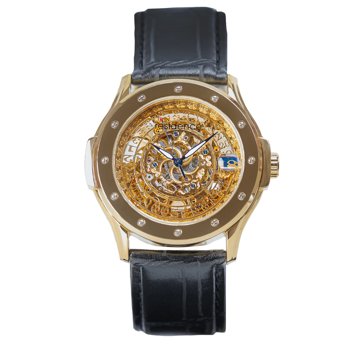 Residence Goldtime Skelett Automatik Herrenuhr in Gold