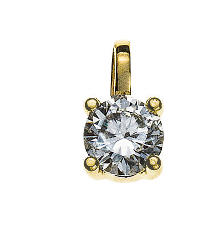 Anhänger Solitär Gelbgold 750 Diamant 0,20 ct.